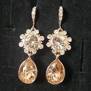 Givenchy Rose gold tear drop earrings